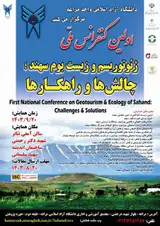 _POSTER First National Conference on Geotourism &Ecology of Sahand:Challenges & Solutions